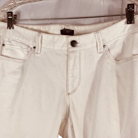 Ann Taylor Women's White Ivory Jeans Size 12P - Picture 5 of 5